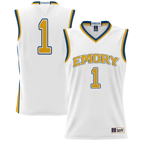 ゲームデイグレーツ メンズ ユニフォーム トップス #1 Emory Eagles GameDay Greats Unisex Lightweight Basketball Jersey White
