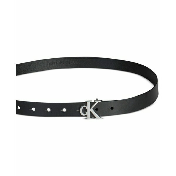 カルバンクライン ベルト（レディース） カルバンクライン レディース ベルト アクセサリー Women's CK Monogram Buckle Skinny Belt Black