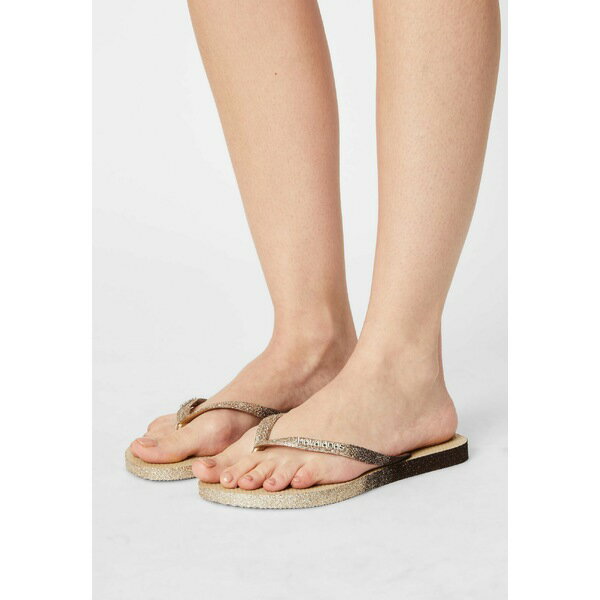 ハワイアナス レディース サンダル シューズ SLIM SPARKLE FADE - T-bar sandals - sand grey