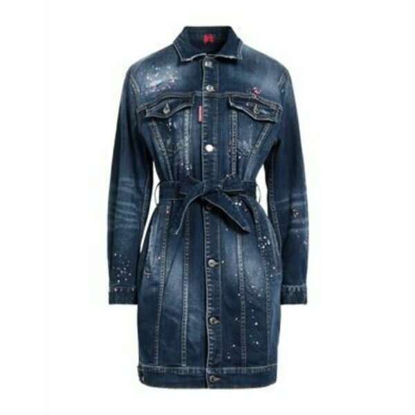 【送料無料】 ディースクエアード レディース ワンピース トップス Mini dresses Blue