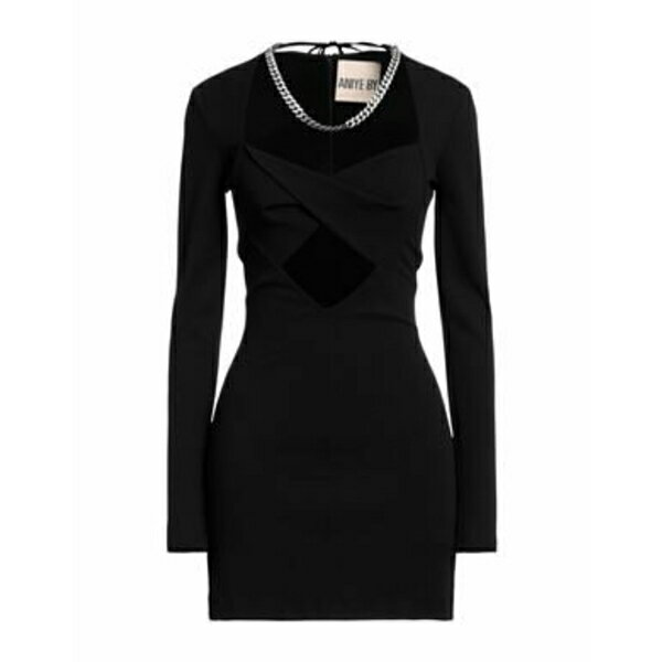 【送料無料】 アニエバイ レディース ワンピース トップス Mini dresses Black