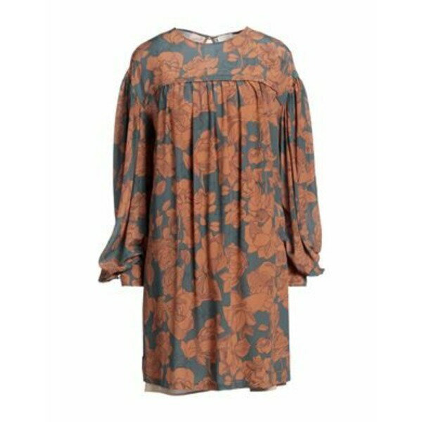 【送料無料】 アリジ レディース ワンピース トップス Mini dresses Brown