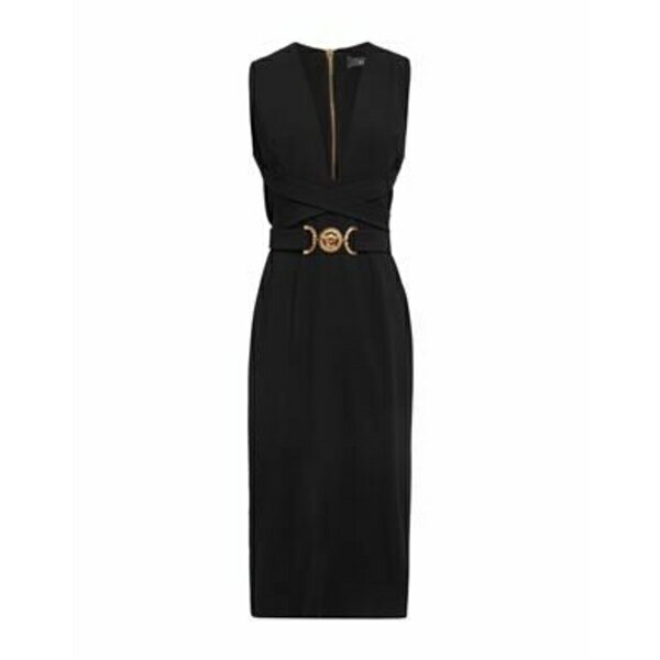 【送料無料】 ヴェルサーチ レディース ワンピース トップス Midi dresses Black