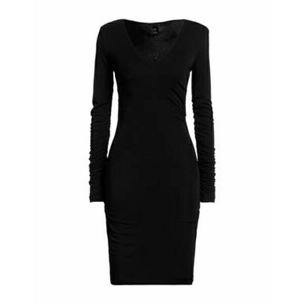 【送料無料】 ピンコ レディース ワンピース トップス Mini dresses Black