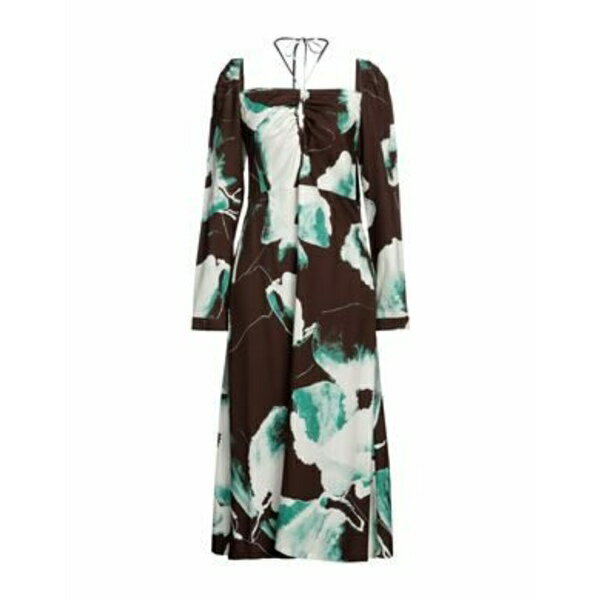 【送料無料】 リビアナコンティ レディース ワンピース トップス Midi dresses Brown