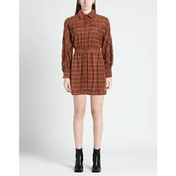【送料無料】 フェデリカ・トシ レディース ワンピース トップス Mini dresses Brown