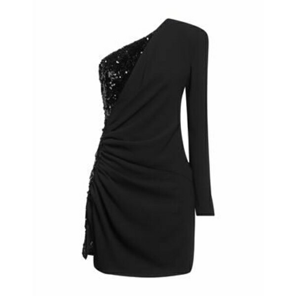 【送料無料】 ピンコ レディース ワンピース トップス Mini dresses Black
