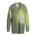 【送料無料】 ファインライン メンズ カーディガン アウター Cardigans Green