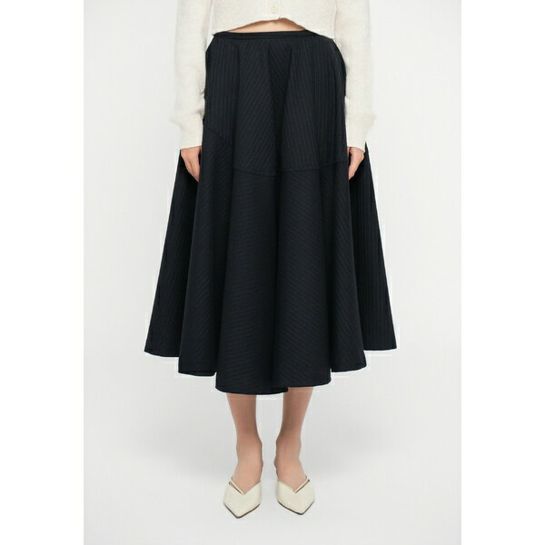 バイト スタジオズ レディース スカート ボトムス MAXIME PINSTRIPED SKIRT - A-line skirt - dark navy