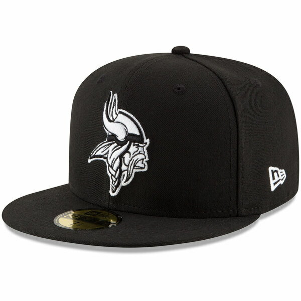 ニューエラ メンズ 帽子 アクセサリー Minnesota Vikings New Era BDub 59FIFTY Fitted Hat Black