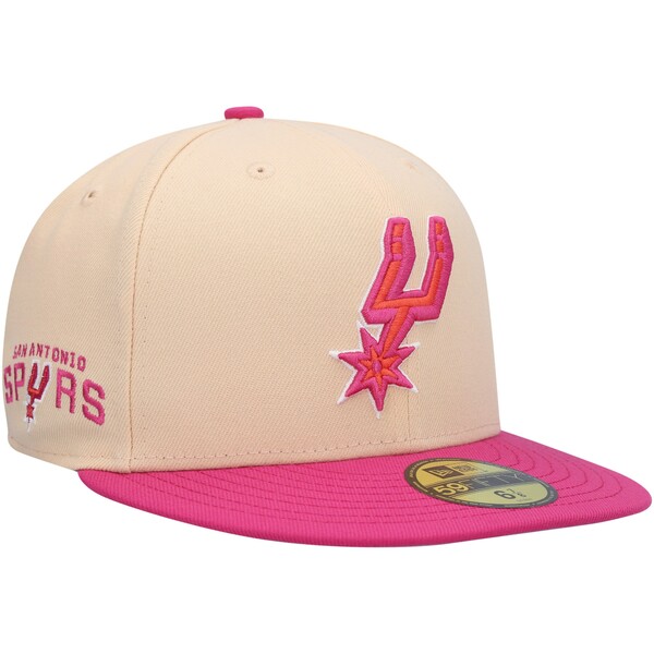 ニューエラ メンズ 帽子 アクセサリー San Antonio Spurs New Era Passion Mango 59FIFTY Fitted Hat Orange/Pink