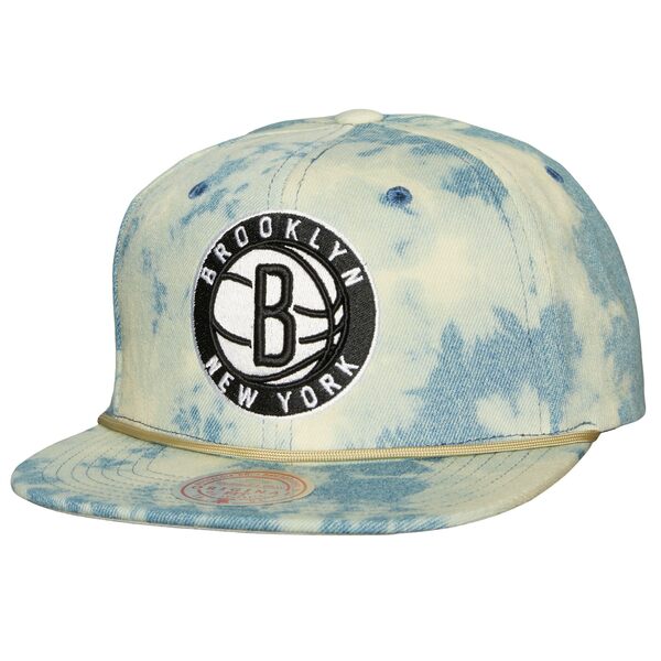 ミッチェル＆ネス ミッチェル&ネス メンズ 帽子 アクセサリー Brooklyn Nets Mitchell & Ness Acid Wash Snapback Hat Denim