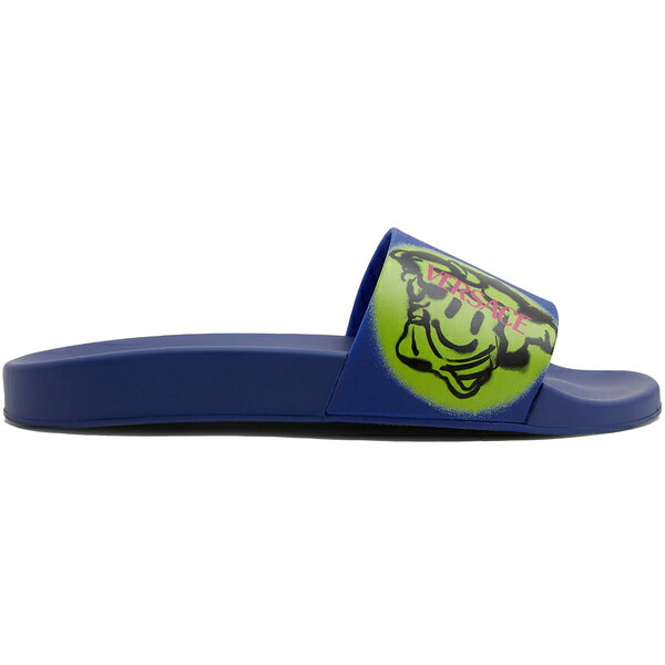 Versace ヴェルサーチ メンズ スニーカー 【Versace Medusa Smile Slide Blue】 サイズ US_11(29.0cm) Blu...
