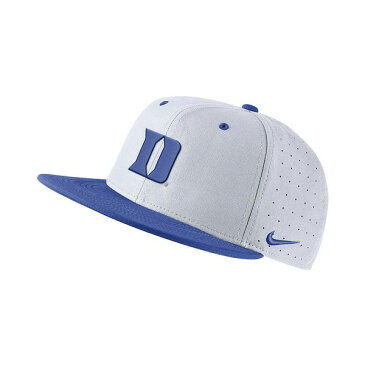 ナイキ レディース 帽子 アクセサリー Duke Blue Devils Aerobill True Fitted Baseball Cap White/RoyalBlue