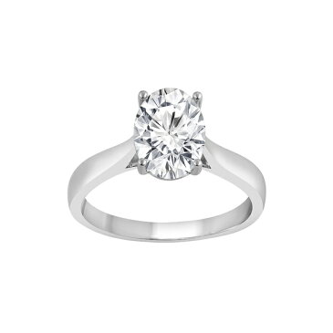 バッドグレイミッシカ レディース リング アクセサリー 14K White Gold Lab Grown Oval Solitaire Diamond Ring White Gold-3.00ctw