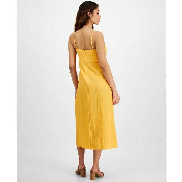 o[X[ fB[X s[X gbvX Women's Sleeveless Twist-Front Midi Dress, Created for Macy's Blazing Orange