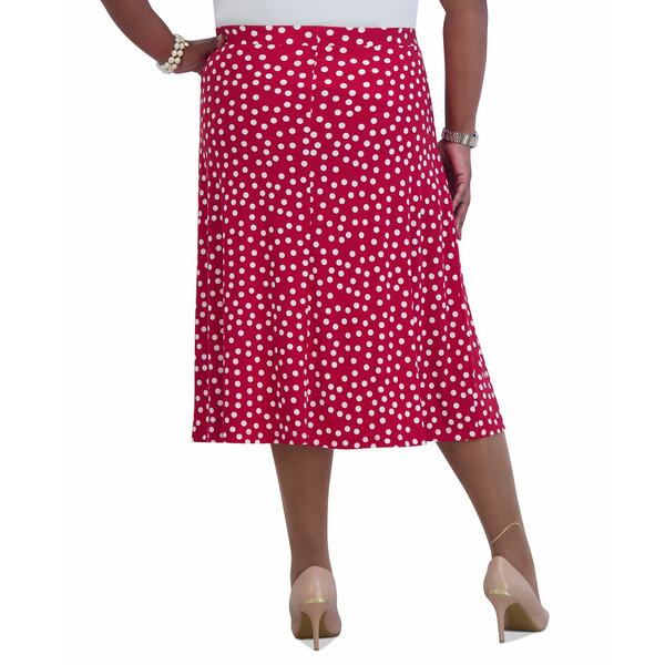 JXp[ fB[X XJ[g {gX Women's Ity Dot-Print A-Line Pull-On Skirt Crimson/cr