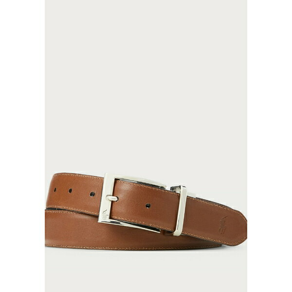 ラルフローレン メンズ ベルト アクセサリー REVERSIBLE LEATHER DRESS BELT - Belt business - black/brown