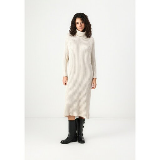 ヤス レディース ワンピース トップス YASMAVI MIDI ROLL NECK DRESS - Jumper dress - birch ヤス レディース ワンピース トップス YASMAVI MIDI ROLL NECK DRESS - Jumper dress - birch