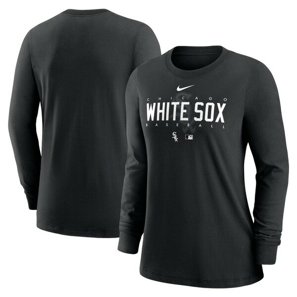 ナイキ レディース Tシャツ トップス Chicago White Sox Nike Women's Authentic Collection Legend Performance Long Sleeve TShirt Black