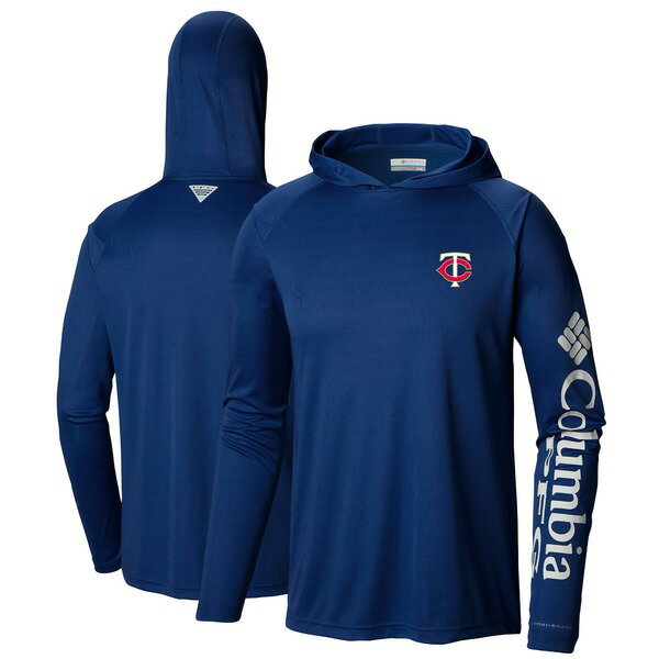 コロンビア メンズ Tシャツ トップス Minnesota Twins Columbia Terminal Tackle Long Sleeve Hoodie TShirt Navy