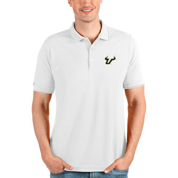 AeBOA Y |Vc gbvX South Florida Bulls Antigua Affluent Polo White