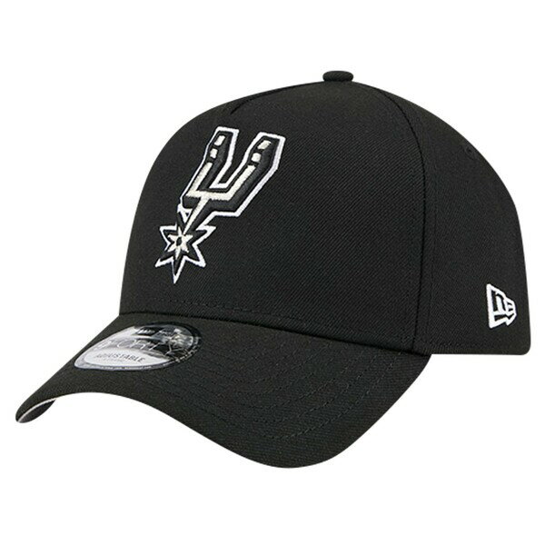 ニューエラ メンズ 帽子 アクセサリー San Antonio Spurs New Era AFrame 9FORTY Adjustable Hat Black