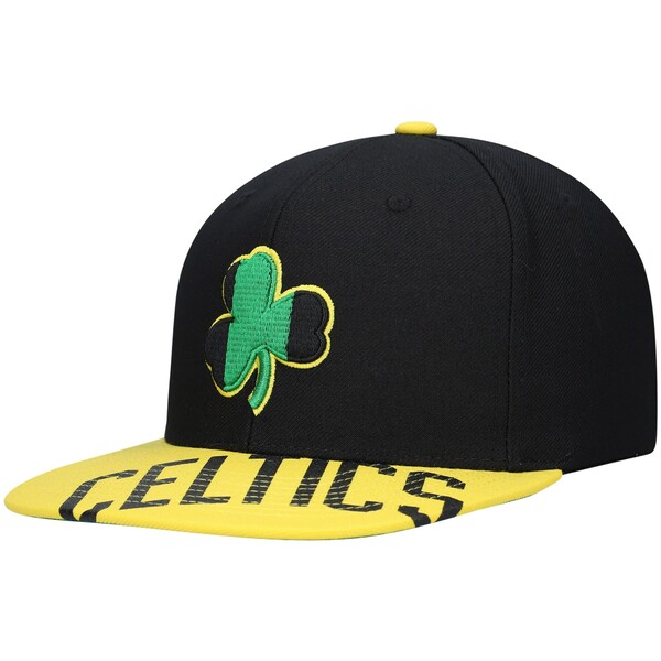 楽天astyミッチェル&ネス メンズ 帽子 アクセサリー Boston Celtics Mitchell & Ness x Lids Hardwood Classics Reload 3.0 Snapback Hat Black/Gold