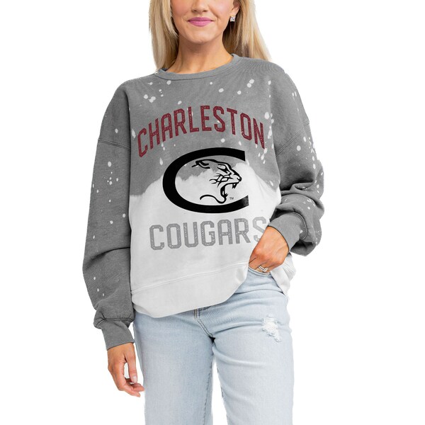 ǥ ǥ ѡåȥ  Charleston Cougars Gameday Couture Women's Twice As Nice Faded Crewneck Sweatshirt Gray