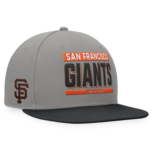 t@ieBNX Y Xq ANZT[ San Francisco Giants Fanatics Branded Line Drive TwoTone Snapback Hat Gray/Black