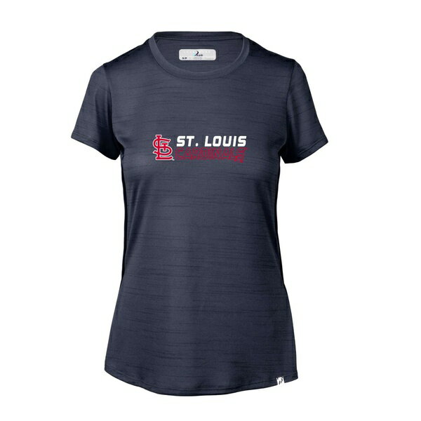 ٥륦 ǥ T ȥåץ St. Louis Cardinals Levelwear Women's Lux Chase TShirt Heather Navy