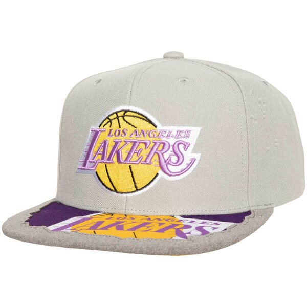 ミッチェル＆ネス ミッチェル&ネス メンズ 帽子 アクセサリー Los Angeles Lakers Mitchell & Ness Munch Time Snapback Hat Gray