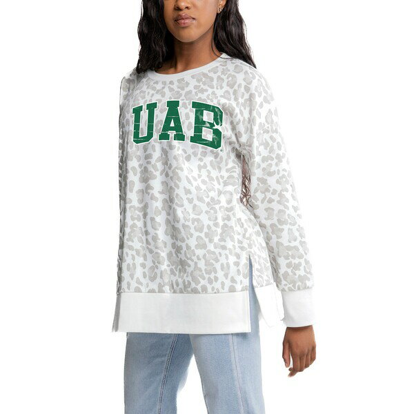 ゲームデイ レディース パーカー スウェットシャツ アウター UAB Blazers Gameday Couture Women 039 s SideSlit French Terry Crewneck Sweatshirt Gray