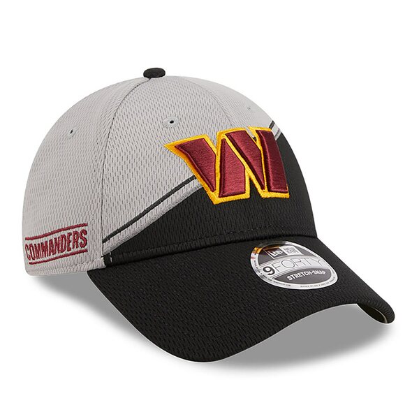 ニューエラ メンズ 帽子 アクセサリー Washington Commanders New Era 2023 Sideline 9FORTY Adjustable Hat Gray/Black