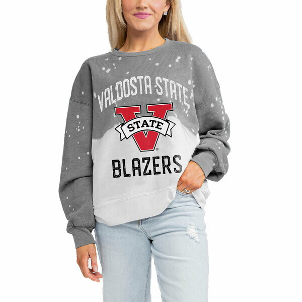 ゲームデイ レディース パーカー スウェットシャツ アウター Valdosta State Blazers Gameday Couture Women 039 s Twice As Nice Faded Crewneck Sweatshirt Gray