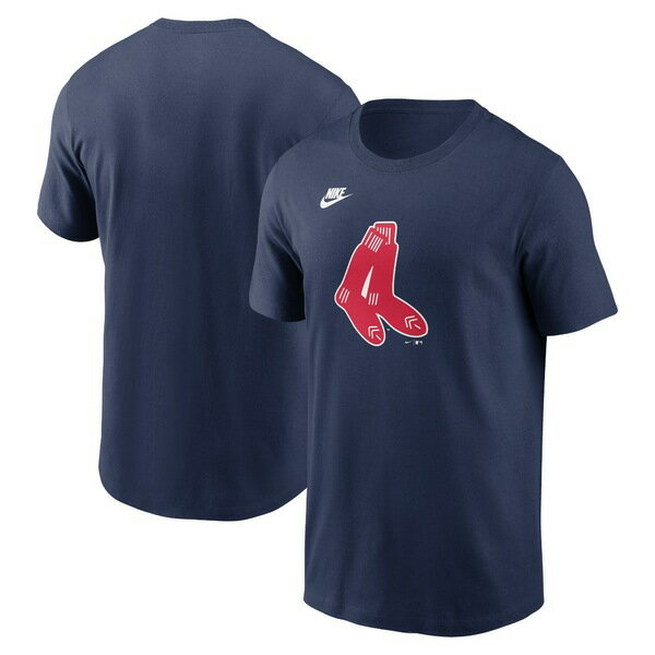 ナイキ メンズ Tシャツ トップス Boston Red Sox Nike Cooperstown Collection Team Logo TShirt Navy