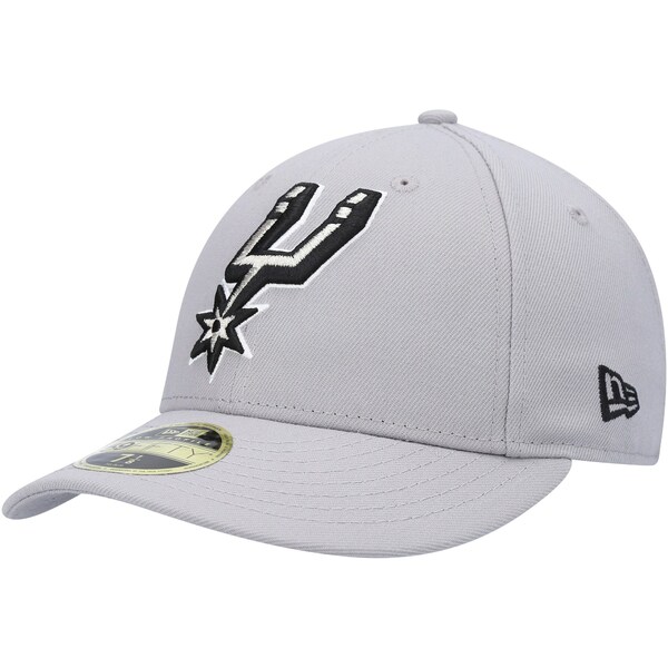 ニューエラ メンズ 帽子 アクセサリー San Antonio Spurs New Era Team Low Profile 59FIFTY Fitted Hat Gray