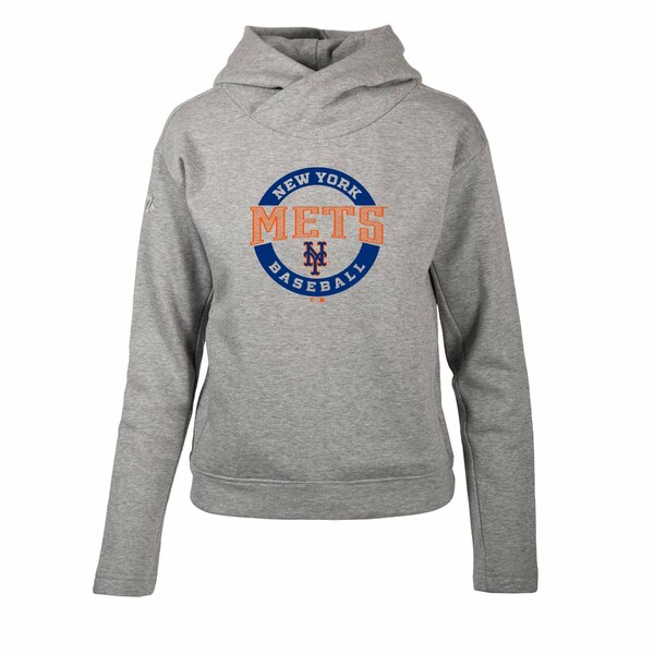 ٥륦 ǥ ѡåȥ  New York Mets Levelwear Women's Evian Pullover Hoodie Heather Gray