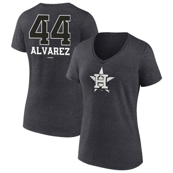 ファナティクス レディース Tシャツ トップス Houston Astros Fanatics Branded Women's Personalized Monochrome Name & Number VNeck TShirt Charcoal