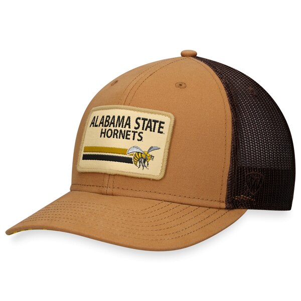 楽天astyトップ・オブ・ザ・ワールド メンズ 帽子 アクセサリー Alabama State Hornets Top of the World Strive Trucker Adjustable Hat Khaki