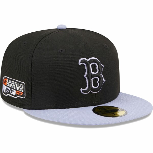 j[G Y Xq ANZT[ Boston Red Sox New Era Side Patch 59FIFTY Fitted Hat Black