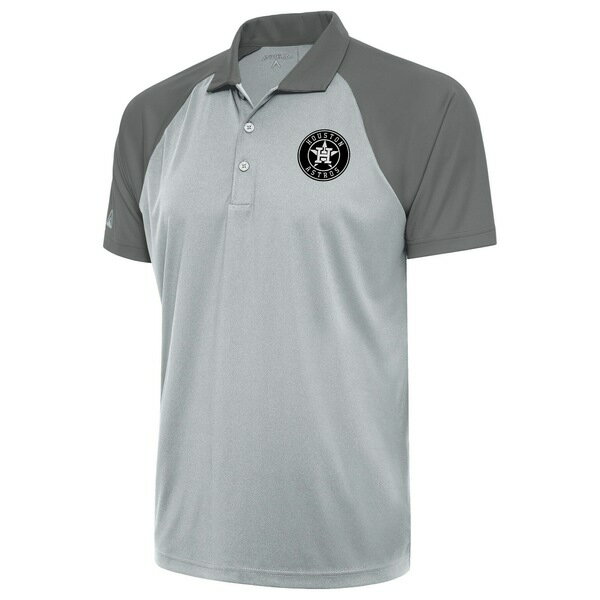 AeBOA Y |Vc gbvX Houston Astros Antigua Metallic Nova Polo Silver