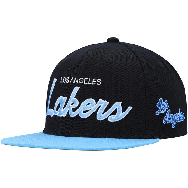 ミッチェル＆ネス ミッチェル&ネス メンズ 帽子 アクセサリー Los Angeles Lakers Mitchell & Ness Hardwood Classics MVP Team Script 2.0 Snapback Hat Black