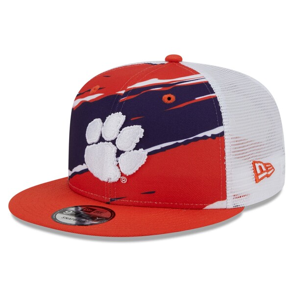 ニューエラ メンズ 帽子 アクセサリー Clemson Tigers New Era Tear Trucker 9FIFTY Snapback Hat Orange