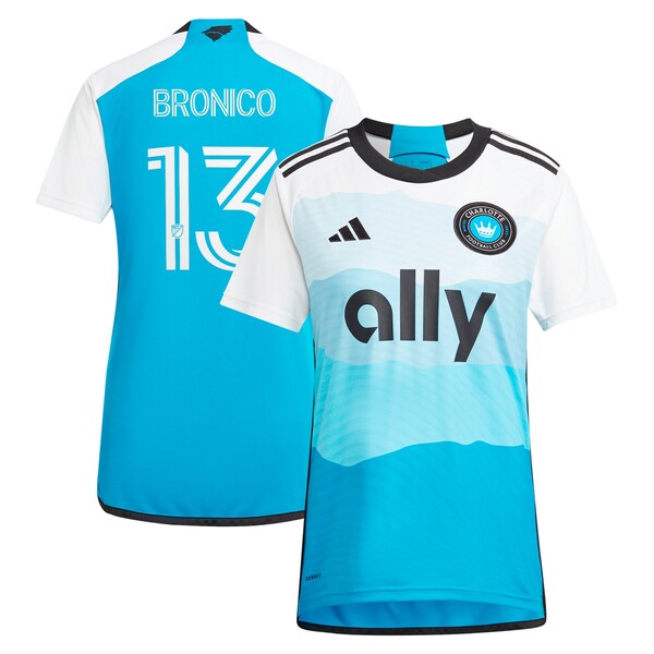 AfB_X fB[X jtH[ gbvX Brandt Bronico Charlotte FC adidas Women's 2024 The Carolina Kit: Explore Replica Player Jersey Blue