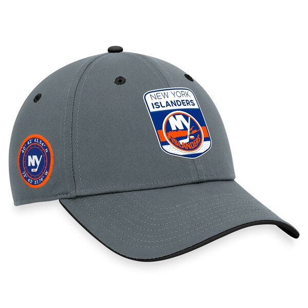 t@ieBNX Y Xq ANZT[ New York Islanders Fanatics Branded Authentic Pro Home Ice Flex Hat Gray
