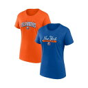 ファナティクス レディース Tシャツ トップス Women's Royal, Orange New York Islanders Two-Pack Fan T-shirt Set Royal, Orange(4)