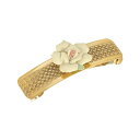 2028 レディース ヘアアクセサリー アクセサリー Women's Gold-Tone Small Porcelain Flower Hair Barrett...