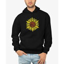エルエーポップアート メンズ パーカー・スウェットシャツ アウター Men's Sunflower Word Art Hooded Sweatshirt Black