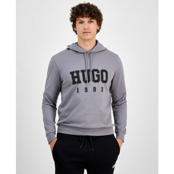 ヒューゴボス メンズ パーカー・スウェットシャツ アウター Men's Dimolu Logo Hoodie Med Gy
